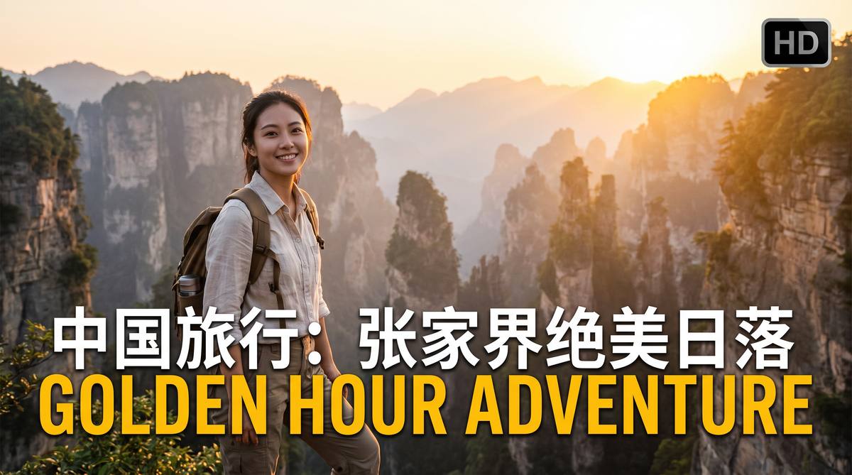 探花 探花旅行视频教程：张家界绝美日落，一生必去的风景